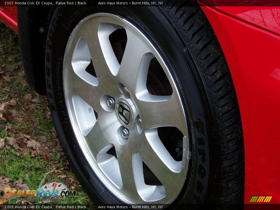 2003 Honda Civic EX Coupe Rallye Red / Black Photo #7