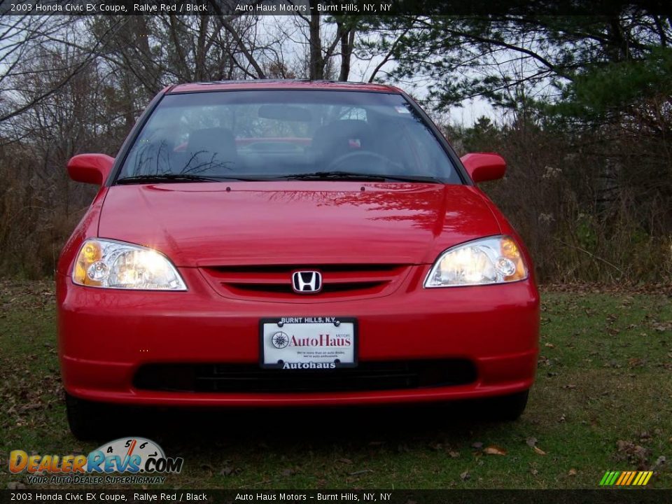 2003 Honda Civic EX Coupe Rallye Red / Black Photo #8