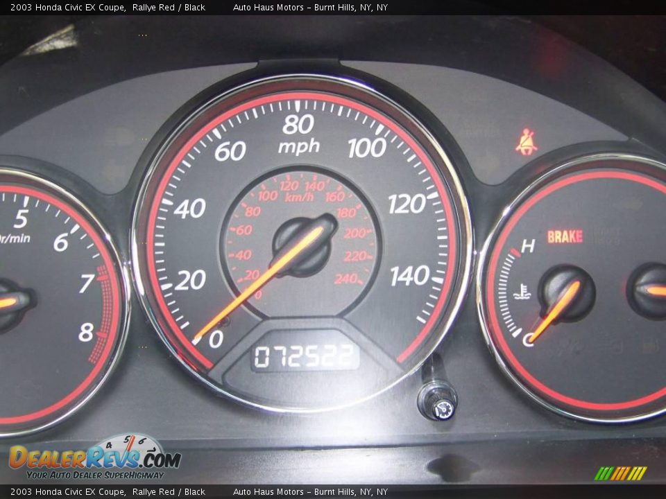 2003 Honda Civic EX Coupe Rallye Red / Black Photo #9