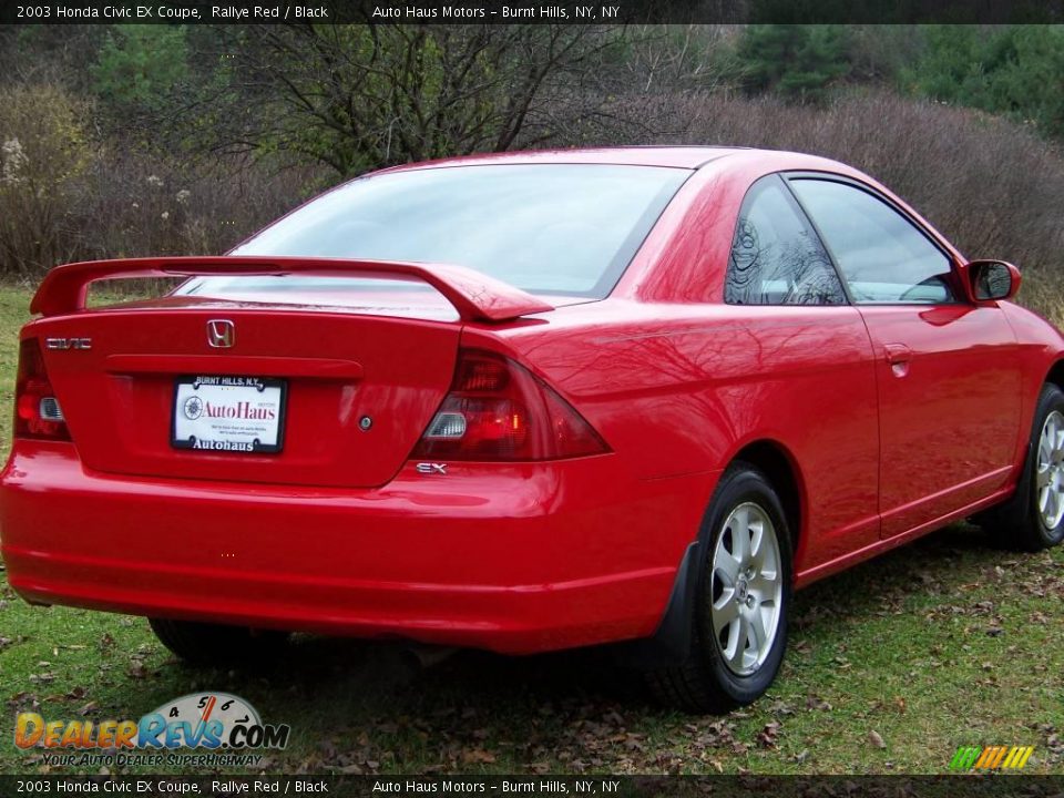 2003 Honda Civic EX Coupe Rallye Red / Black Photo #10