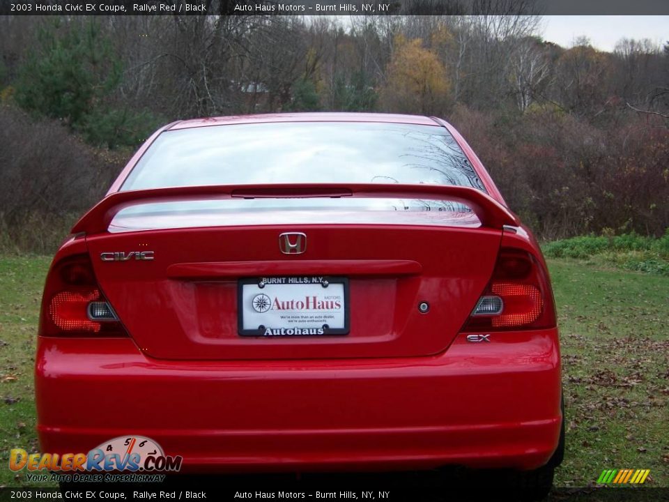 2003 Honda Civic EX Coupe Rallye Red / Black Photo #11