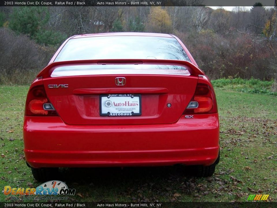 2003 Honda Civic EX Coupe Rallye Red / Black Photo #12