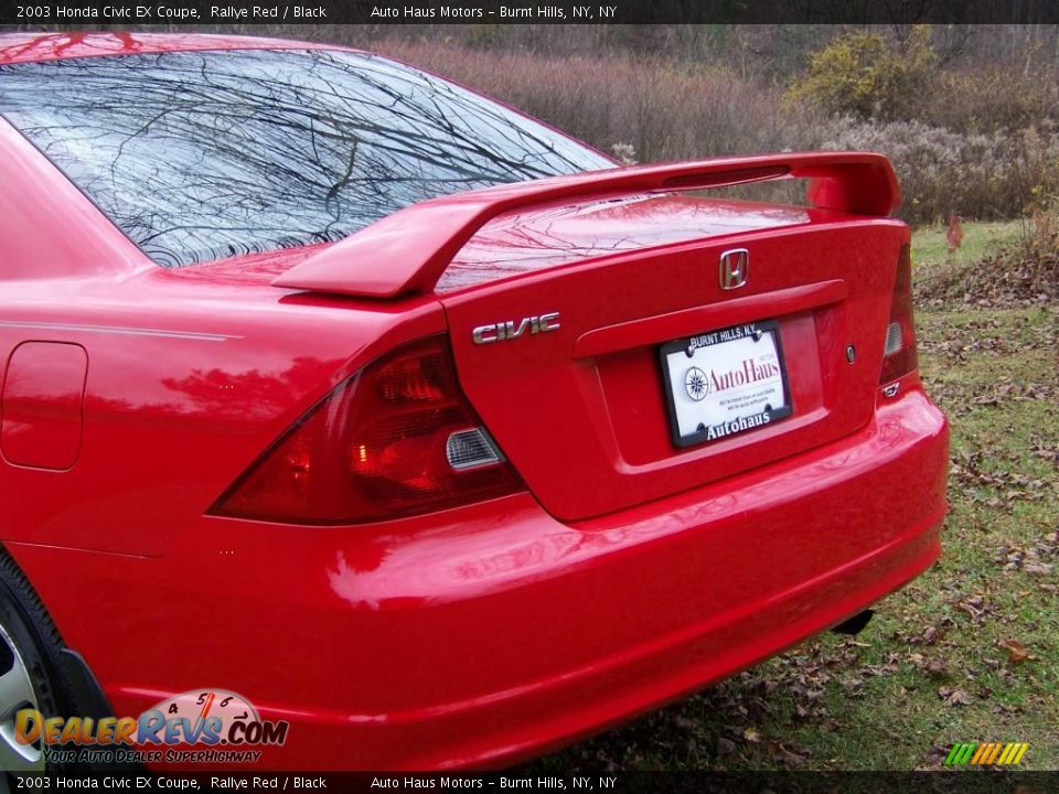 2003 Honda Civic EX Coupe Rallye Red / Black Photo #13