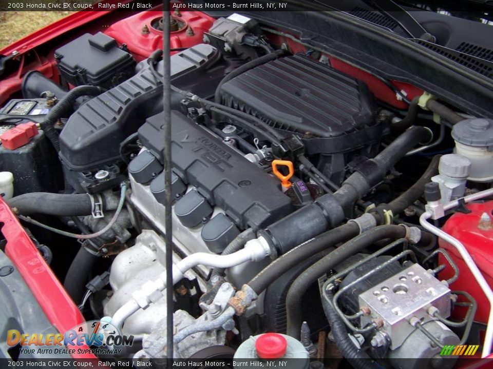 2003 Honda Civic EX Coupe Rallye Red / Black Photo #16