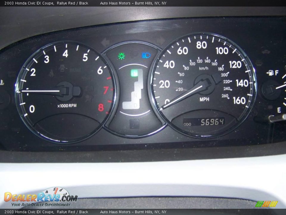 2003 Honda Civic EX Coupe Rallye Red / Black Photo #20