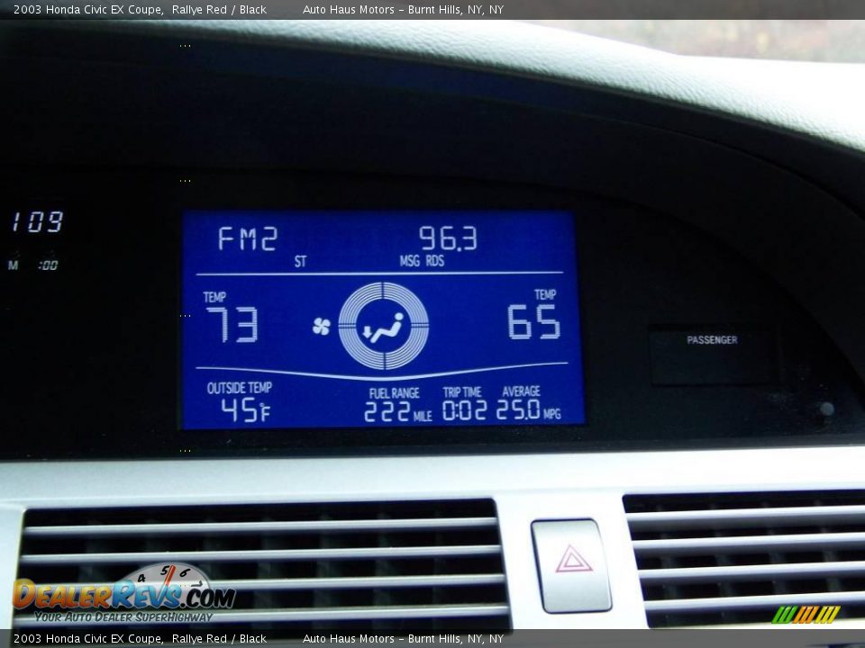 2003 Honda Civic EX Coupe Rallye Red / Black Photo #21