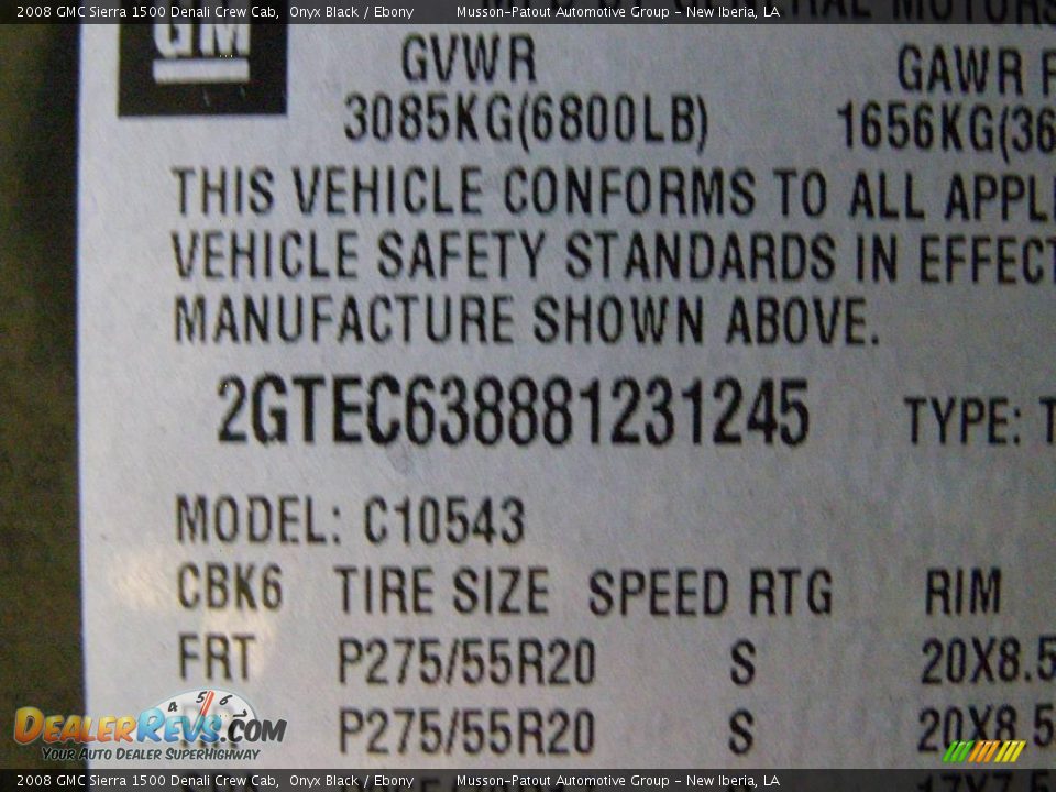 2008 GMC Sierra 1500 Denali Crew Cab Onyx Black / Ebony Photo #13