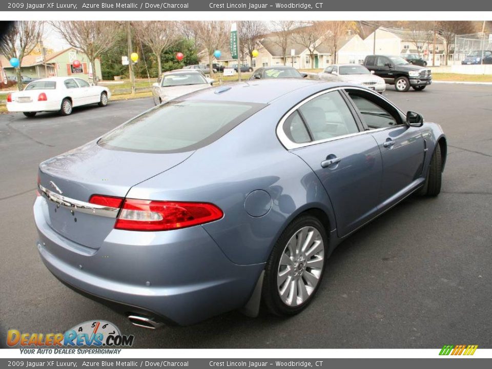 2009 Jaguar XF Luxury Azure Blue Metallic / Dove/Charcoal Photo #5