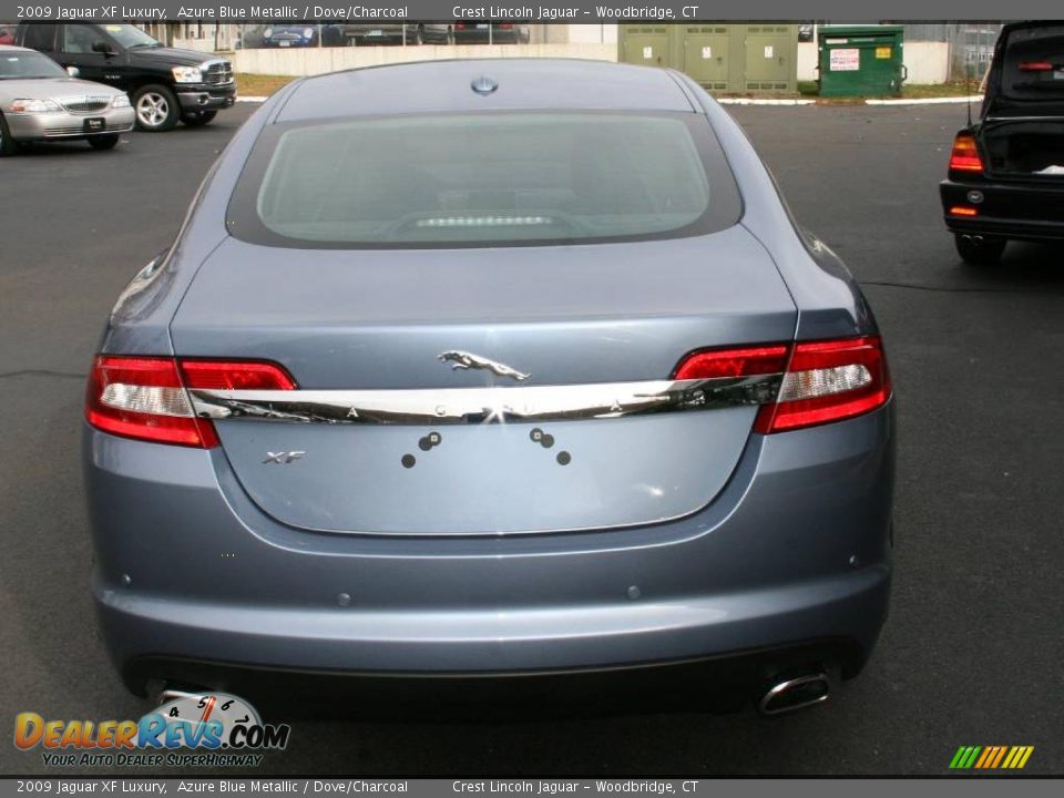 2009 Jaguar XF Luxury Azure Blue Metallic / Dove/Charcoal Photo #7