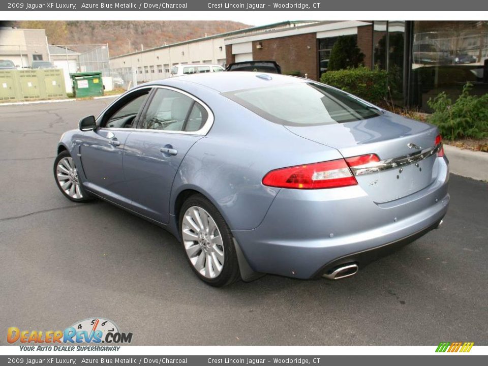 2009 Jaguar XF Luxury Azure Blue Metallic / Dove/Charcoal Photo #8