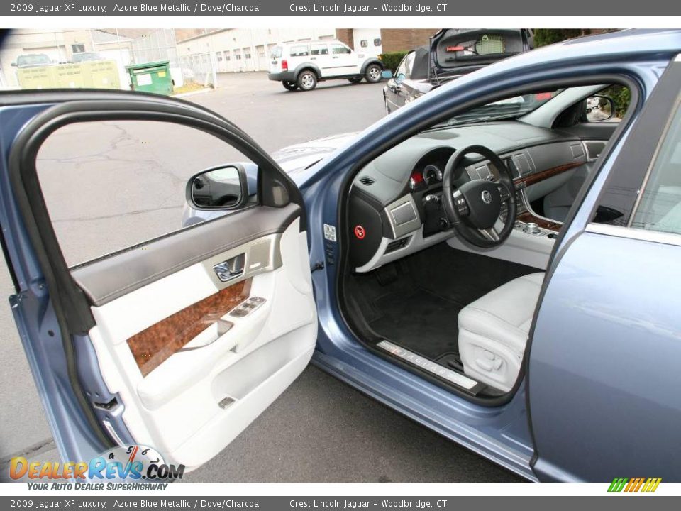 2009 Jaguar XF Luxury Azure Blue Metallic / Dove/Charcoal Photo #10