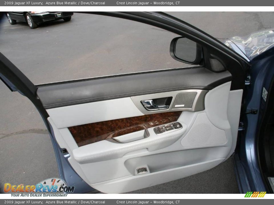 2009 Jaguar XF Luxury Azure Blue Metallic / Dove/Charcoal Photo #12