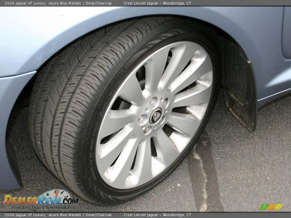 2009 Jaguar XF Luxury Azure Blue Metallic / Dove/Charcoal Photo #13
