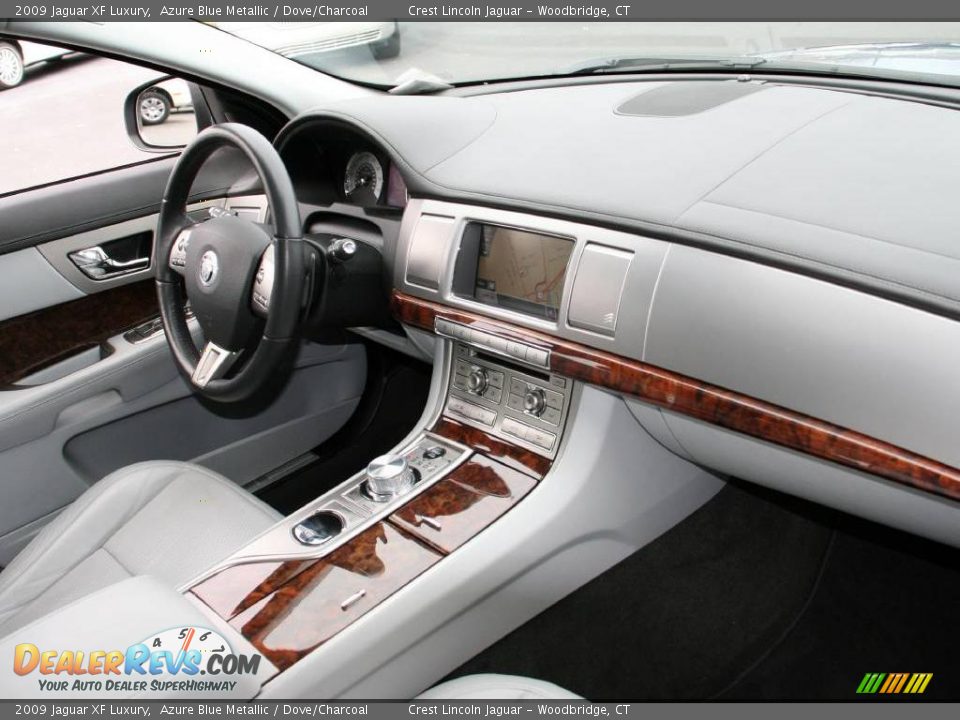2009 Jaguar XF Luxury Azure Blue Metallic / Dove/Charcoal Photo #14