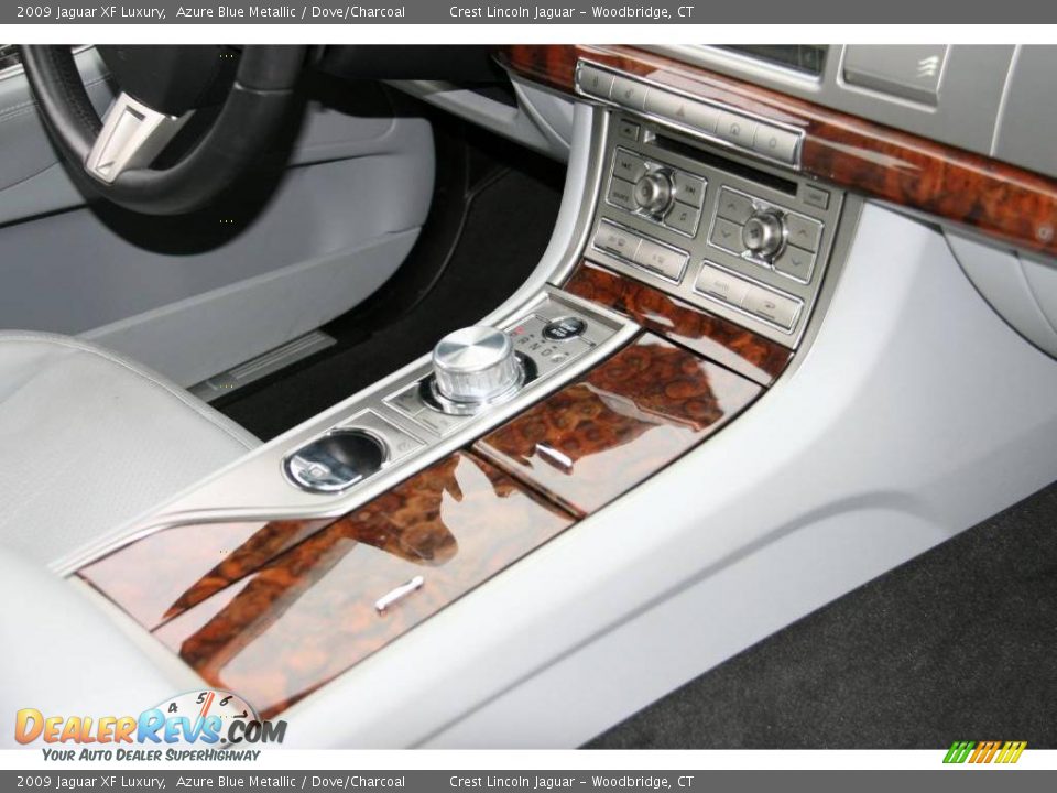 2009 Jaguar XF Luxury Azure Blue Metallic / Dove/Charcoal Photo #15