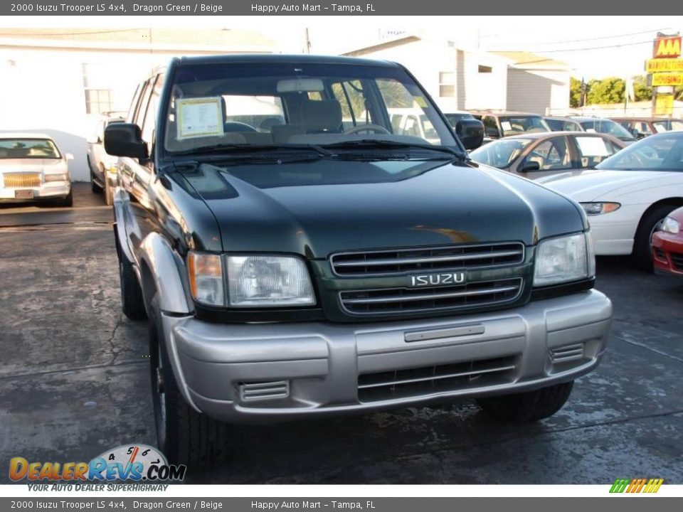 2000 Isuzu Trooper LS 4x4 Dragon Green / Beige Photo #3
