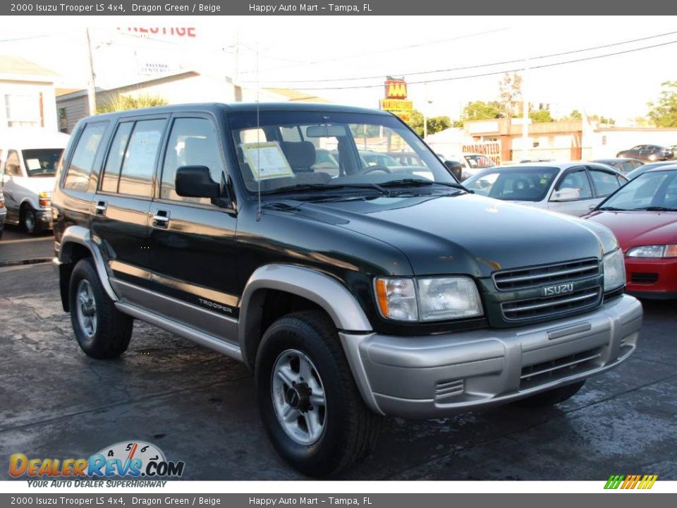 2000 Isuzu Trooper LS 4x4 Dragon Green / Beige Photo #4