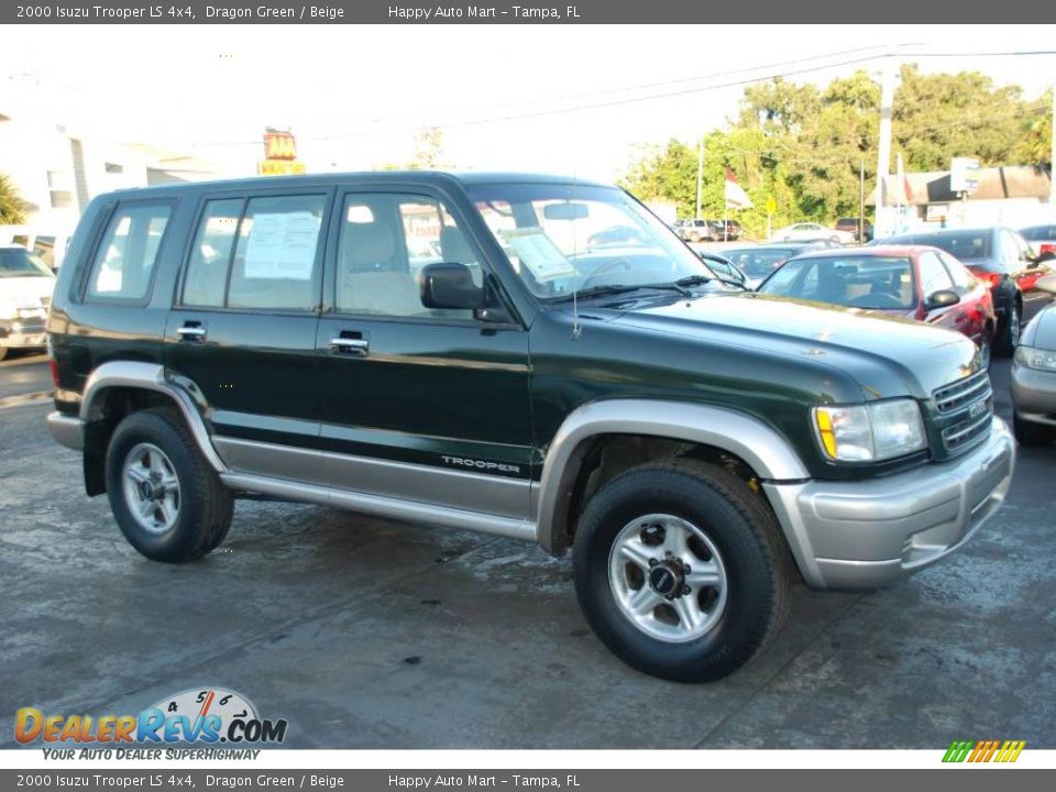 2000 Isuzu Trooper LS 4x4 Dragon Green / Beige Photo #5