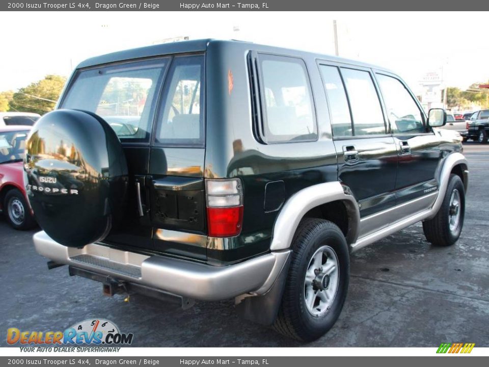 2000 Isuzu Trooper LS 4x4 Dragon Green / Beige Photo #7