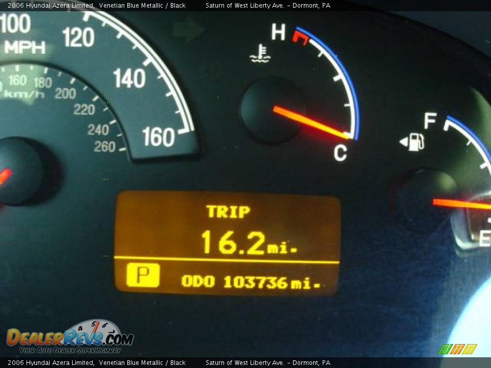 2006 Hyundai Azera Limited Venetian Blue Metallic / Black Photo #15