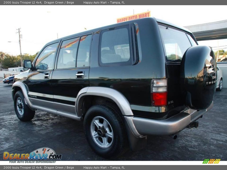 2000 Isuzu Trooper LS 4x4 Dragon Green / Beige Photo #9