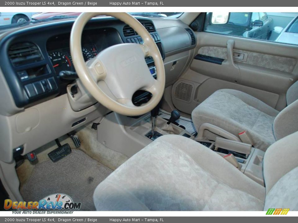 2000 Isuzu Trooper LS 4x4 Dragon Green / Beige Photo #13