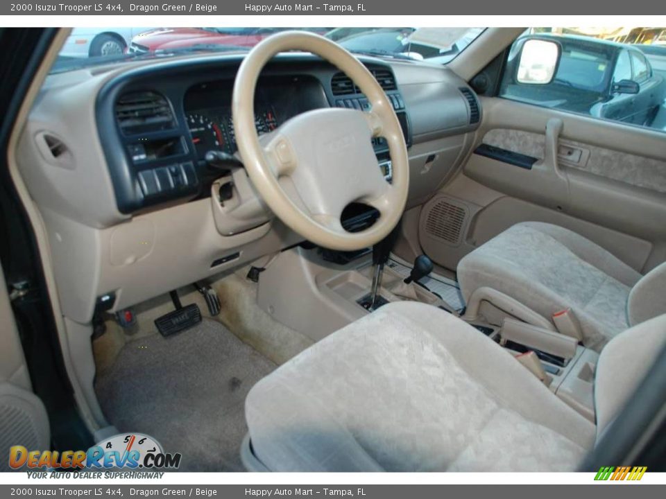 2000 Isuzu Trooper LS 4x4 Dragon Green / Beige Photo #14