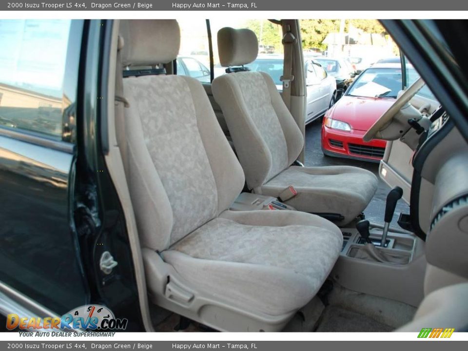 2000 Isuzu Trooper LS 4x4 Dragon Green / Beige Photo #16