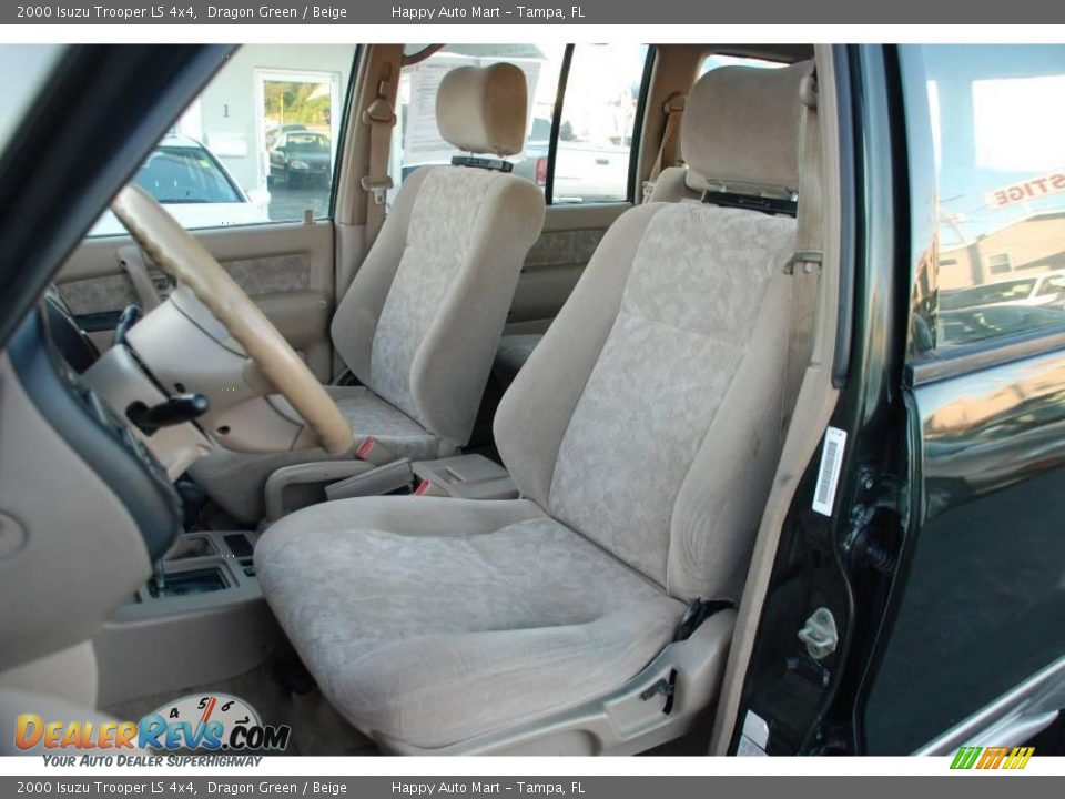 2000 Isuzu Trooper LS 4x4 Dragon Green / Beige Photo #17