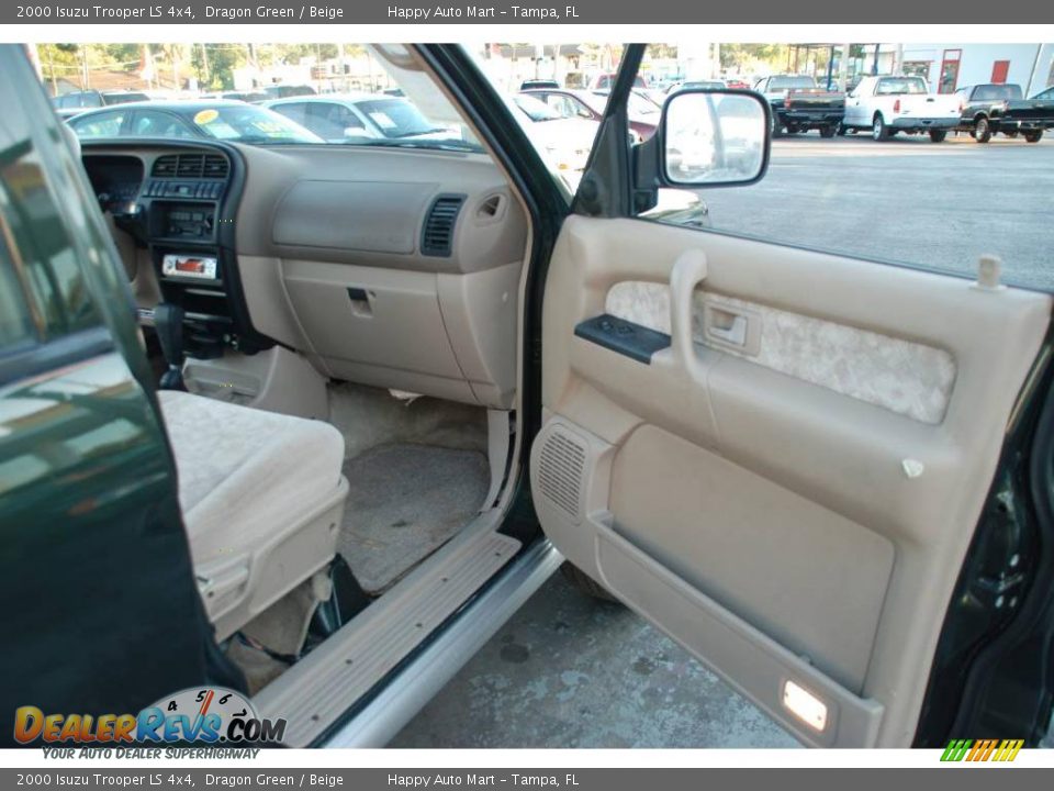 2000 Isuzu Trooper LS 4x4 Dragon Green / Beige Photo #23