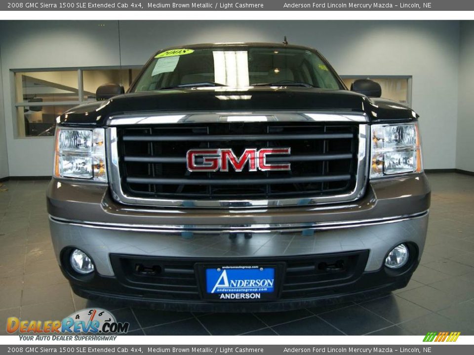 2008 GMC Sierra 1500 SLE Extended Cab 4x4 Medium Brown Metallic / Light Cashmere Photo #6