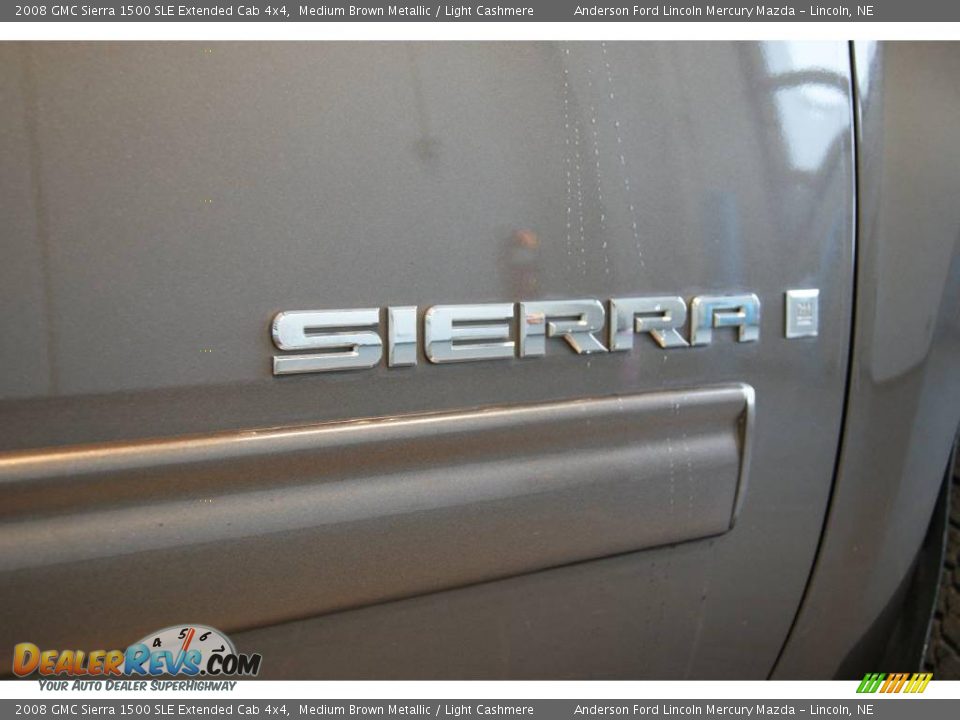 2008 GMC Sierra 1500 SLE Extended Cab 4x4 Medium Brown Metallic / Light Cashmere Photo #15