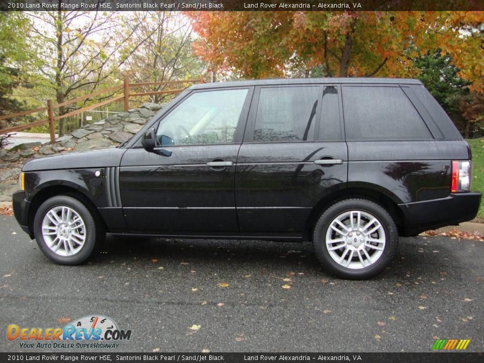2010 Land Rover Range Rover HSE Santorini Black Pearl / Sand/Jet Black Photo #2