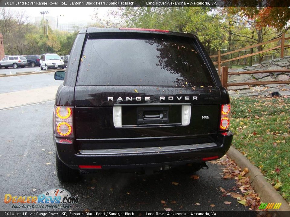 2010 Land Rover Range Rover HSE Santorini Black Pearl / Sand/Jet Black Photo #4