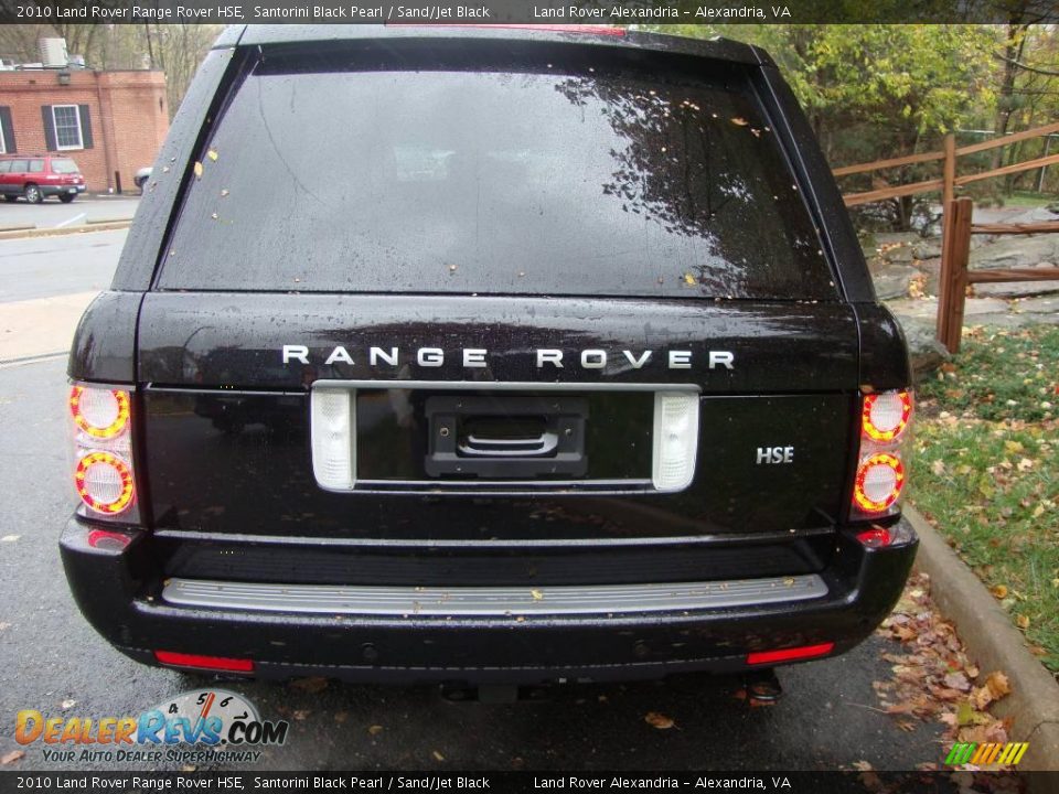 2010 Land Rover Range Rover HSE Santorini Black Pearl / Sand/Jet Black Photo #8
