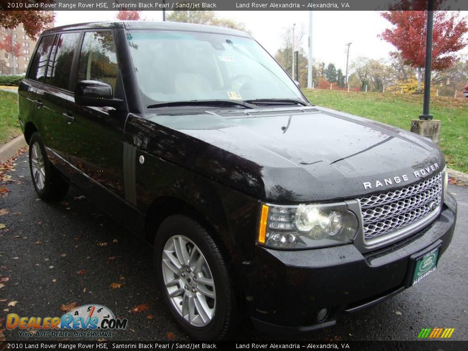 2010 Land Rover Range Rover HSE Santorini Black Pearl / Sand/Jet Black Photo #11