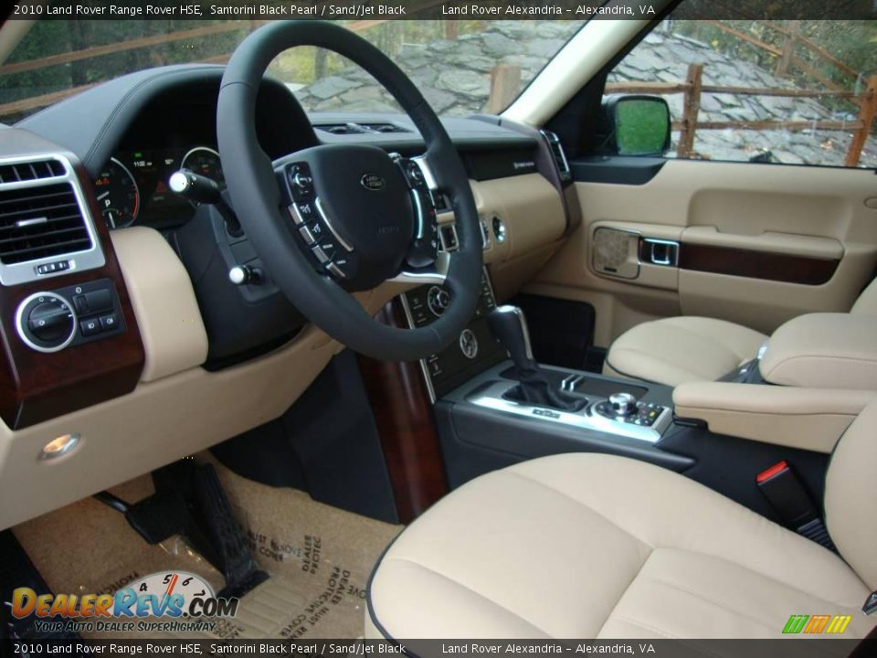 2010 Land Rover Range Rover HSE Santorini Black Pearl / Sand/Jet Black Photo #15