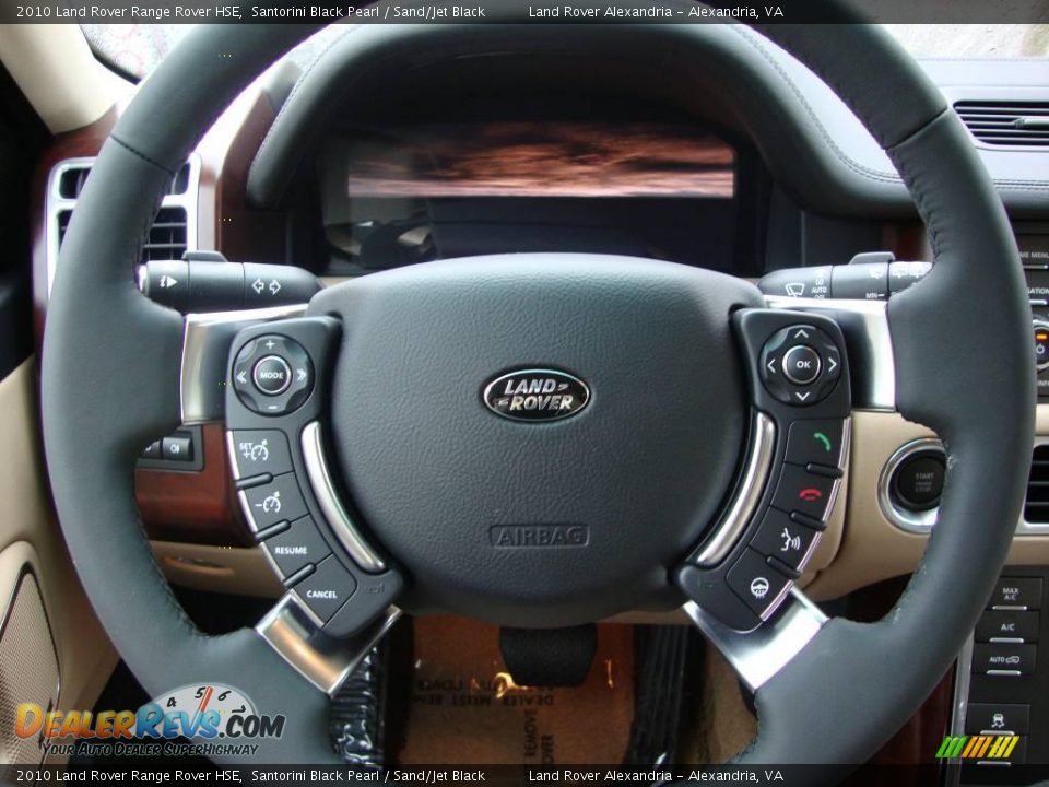 2010 Land Rover Range Rover HSE Santorini Black Pearl / Sand/Jet Black Photo #17