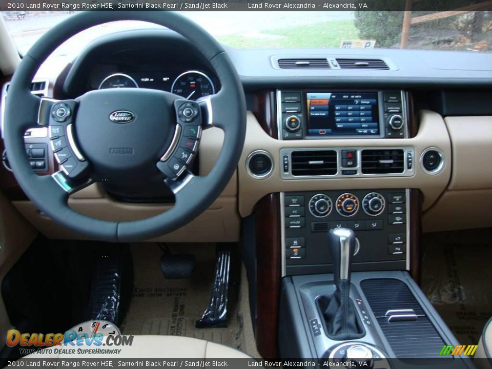 2010 Land Rover Range Rover HSE Santorini Black Pearl / Sand/Jet Black Photo #21