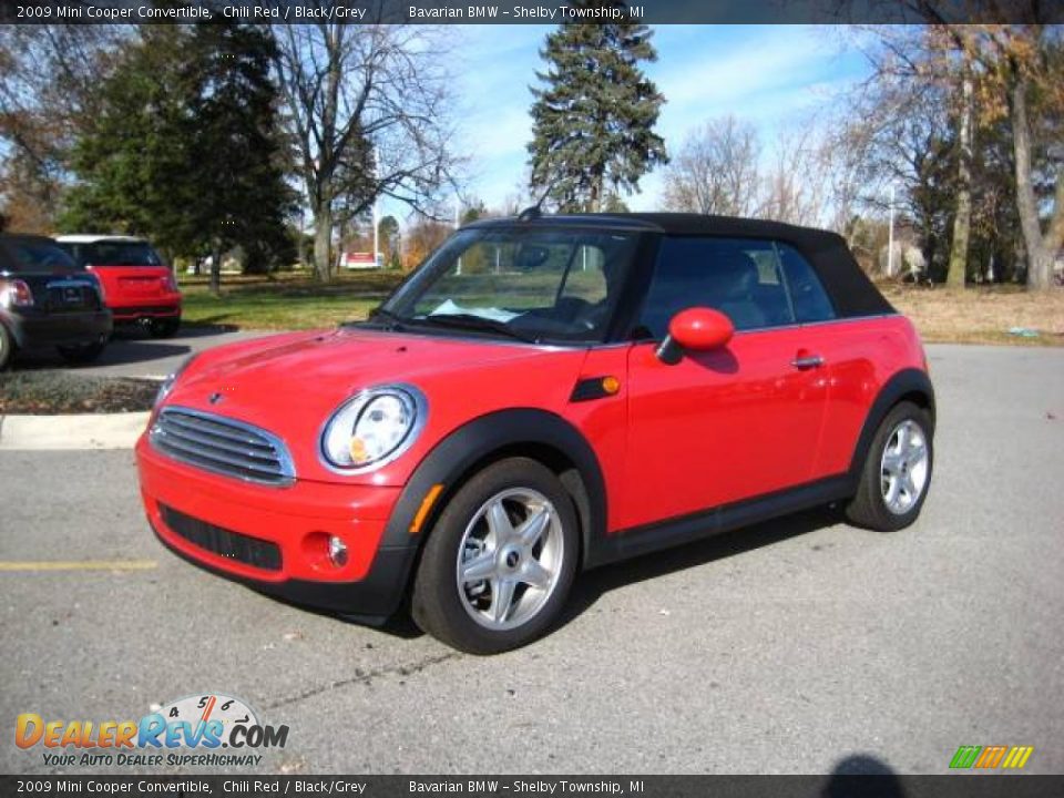 2009 Mini Cooper Convertible Chili Red / Black/Grey Photo #1