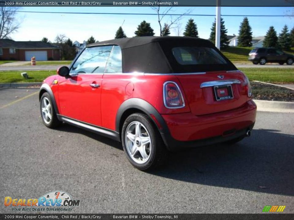 2009 Mini Cooper Convertible Chili Red / Black/Grey Photo #3