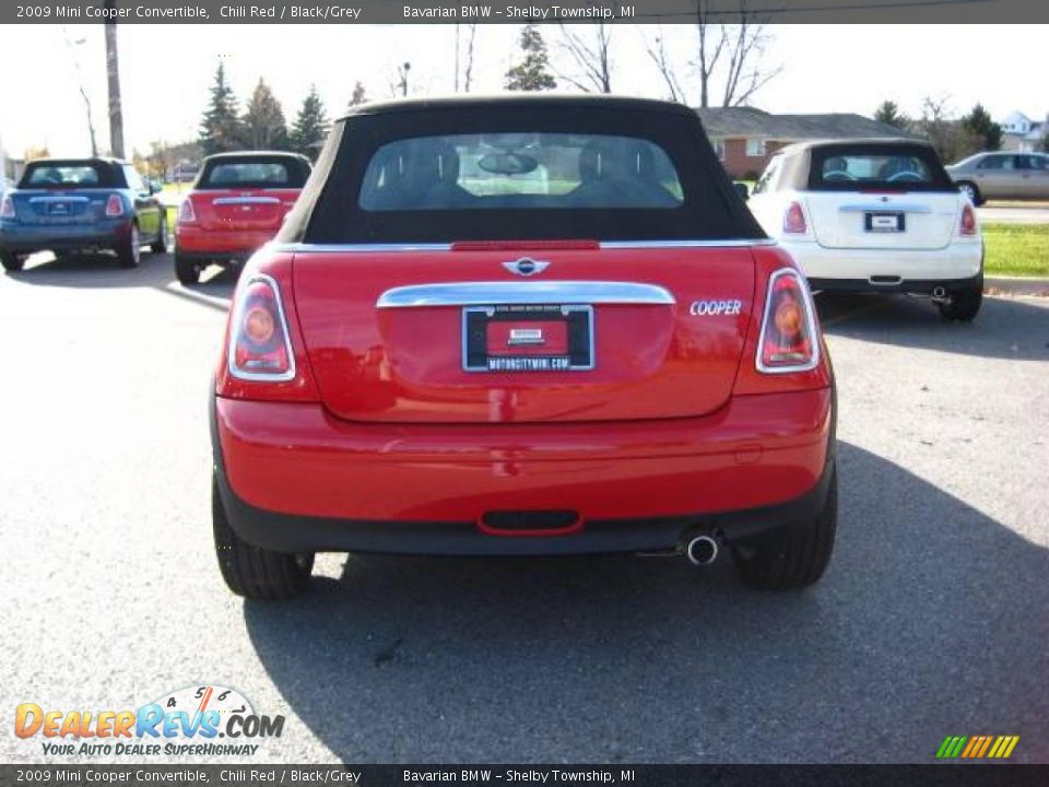 2009 Mini Cooper Convertible Chili Red / Black/Grey Photo #4