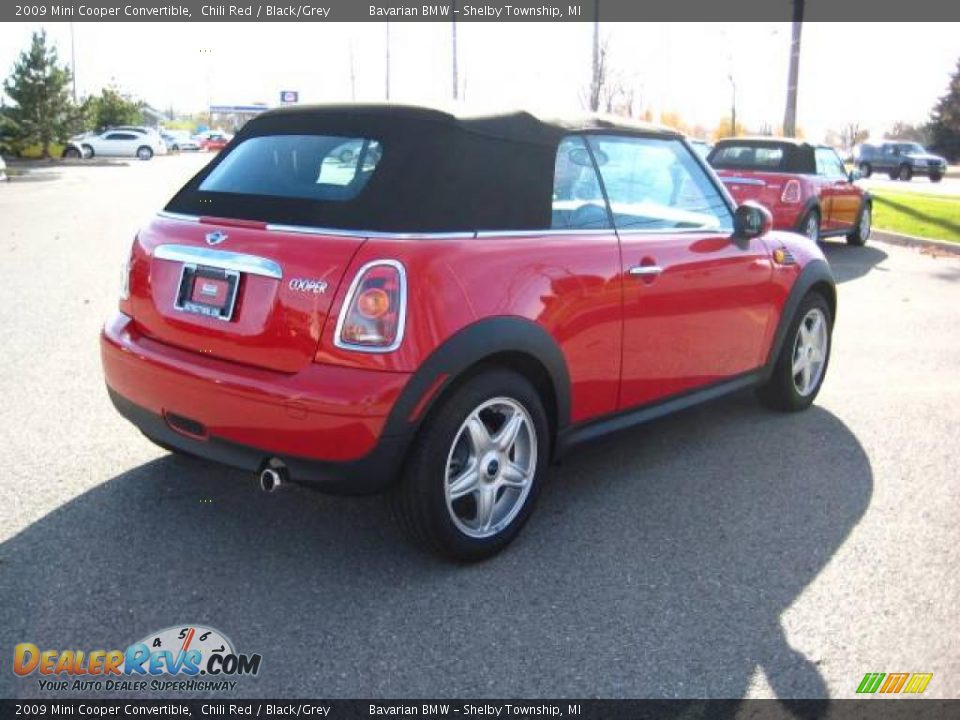 2009 Mini Cooper Convertible Chili Red / Black/Grey Photo #5