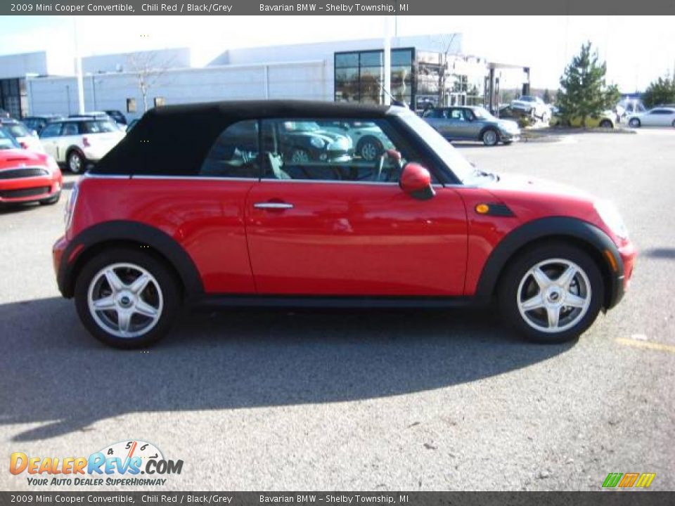 2009 Mini Cooper Convertible Chili Red / Black/Grey Photo #6