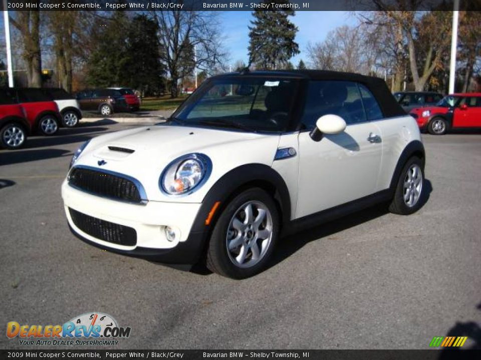 2009 Mini Cooper S Convertible Pepper White / Black/Grey Photo #1