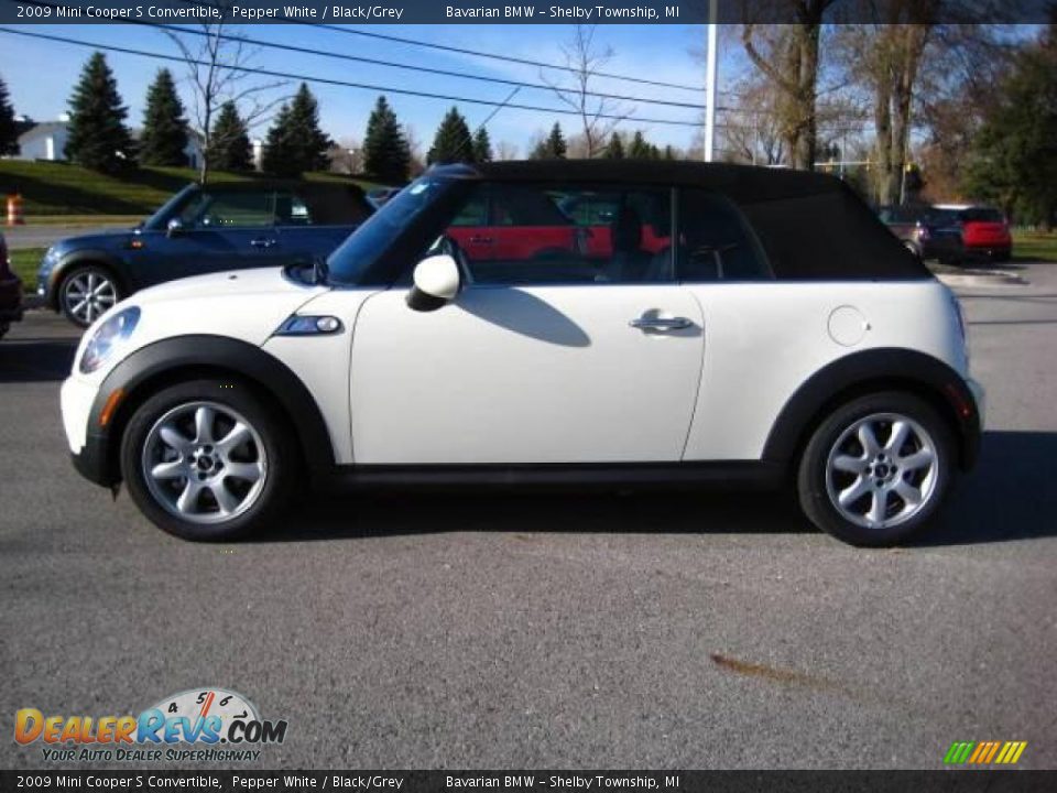 2009 Mini Cooper S Convertible Pepper White / Black/Grey Photo #2