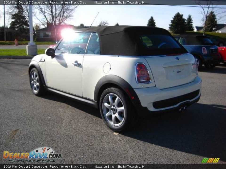 2009 Mini Cooper S Convertible Pepper White / Black/Grey Photo #3