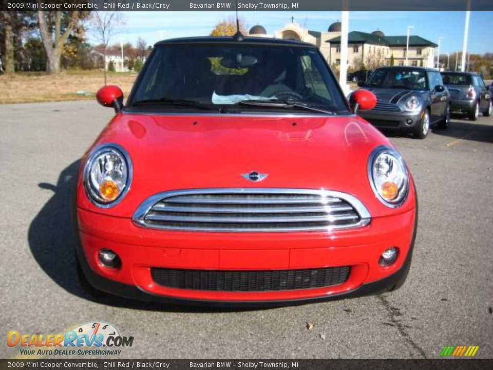 2009 Mini Cooper Convertible Chili Red / Black/Grey Photo #8