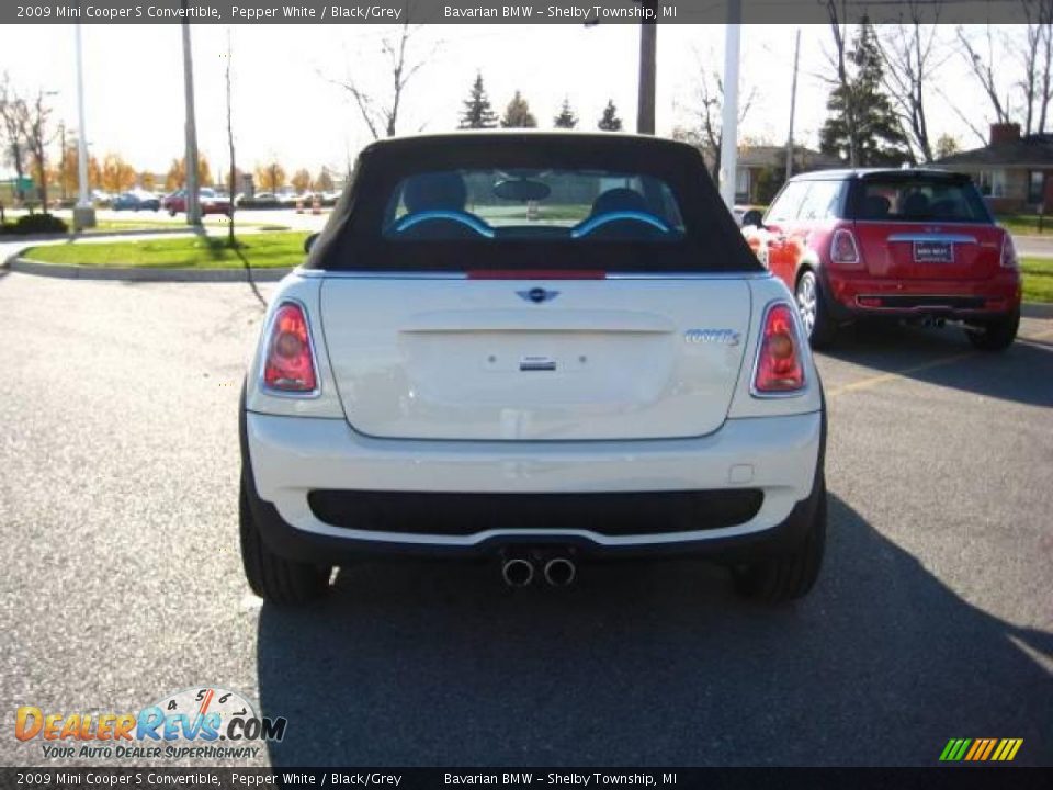 2009 Mini Cooper S Convertible Pepper White / Black/Grey Photo #4