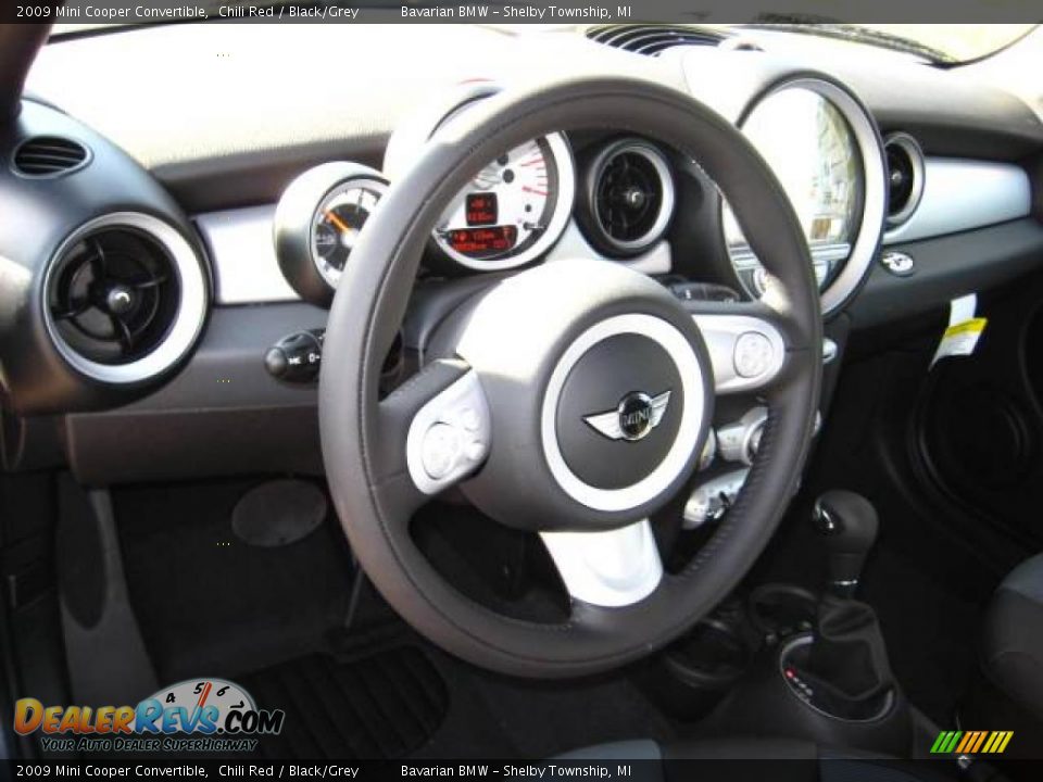 2009 Mini Cooper Convertible Chili Red / Black/Grey Photo #9